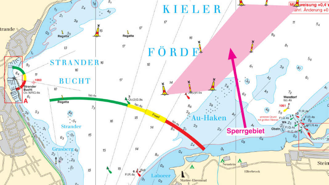 Mar Baltico: zona limitata nel fiordo di Kiel