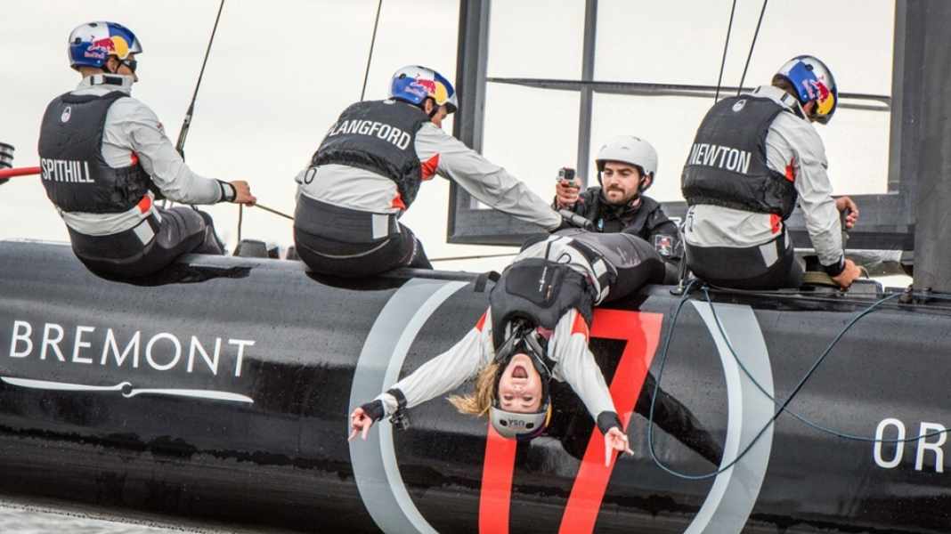 America's Cup: Lindsey Vonn goes flying with Oracle