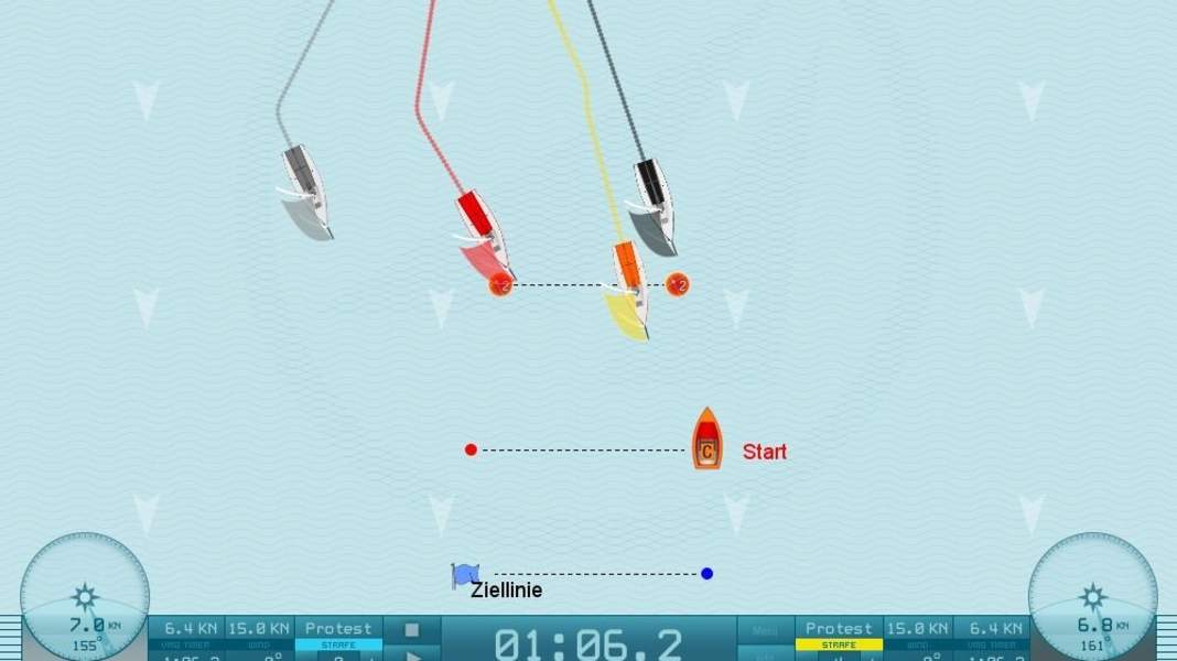 Computer game: regatta training at the click of a mouse