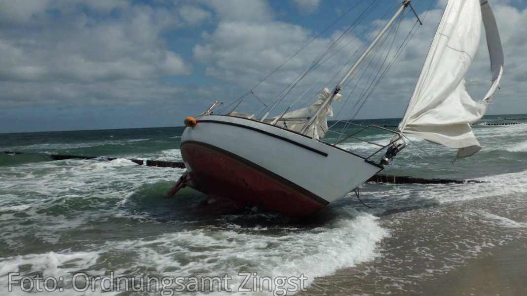 Naufrage : un yacht échoué près de Zingst