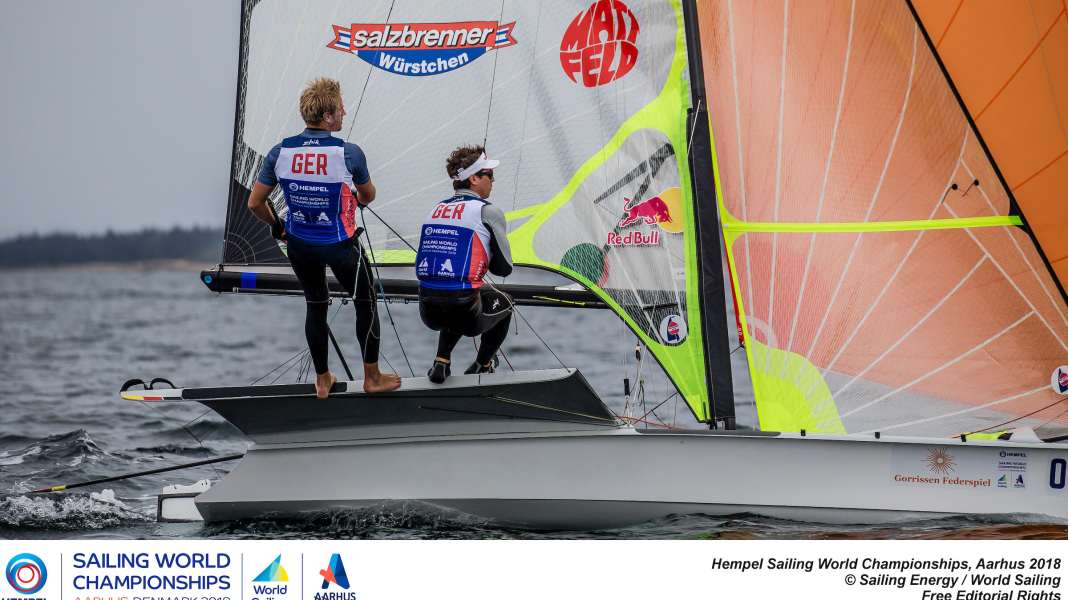 Campionati mondiali di vela: gli skiff tedeschi conquistano la baia di Aarhus