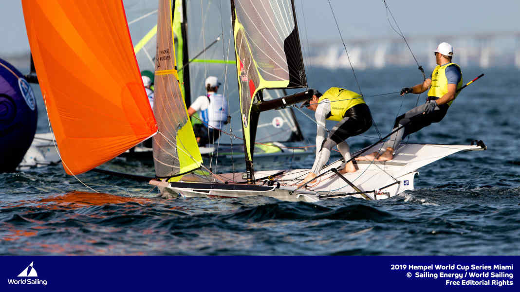 Olympic sailing: Four German 49er crews in the medal race off Miami!