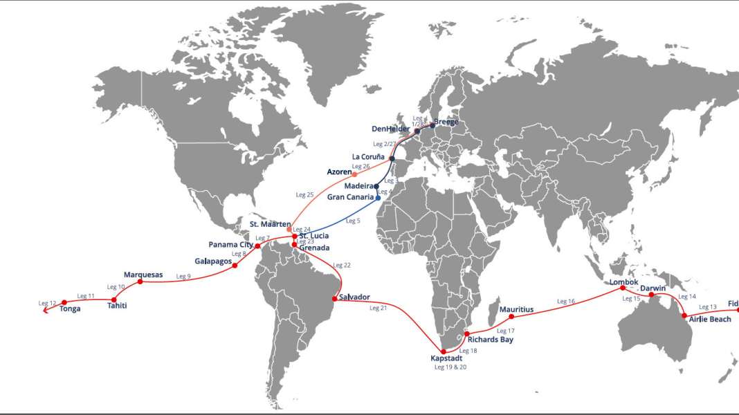 Charter: World-ARC-Etappen als Chartergast mitsegeln
