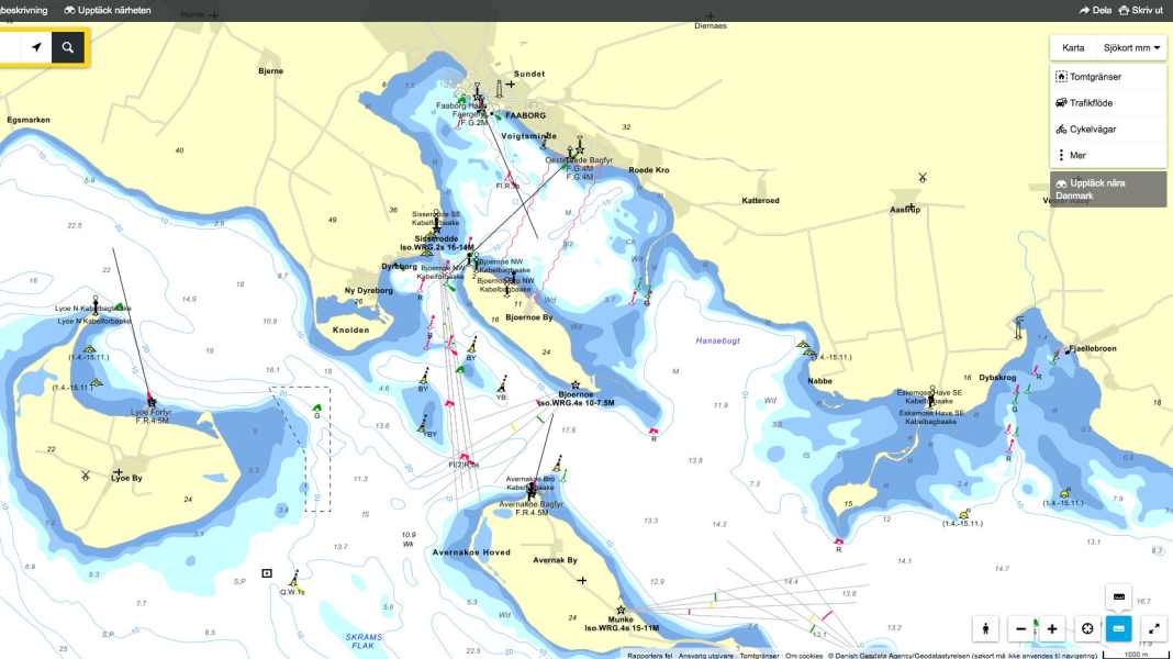 Planification de la croisière : des cartes marines gratuites en ligne, désormais aussi pour le Danemark