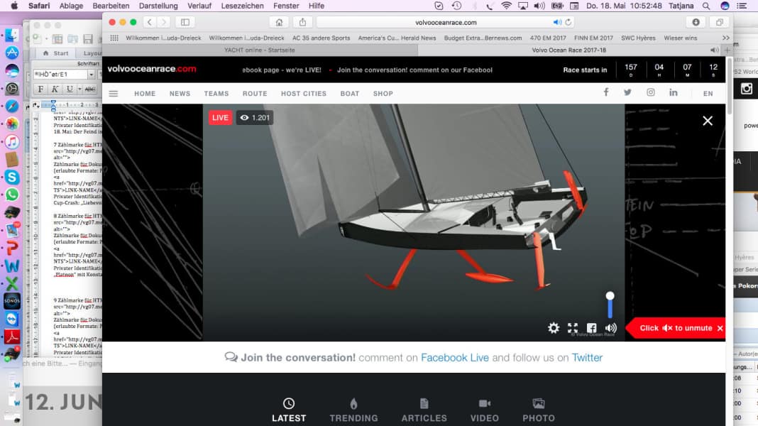 Volvo Ocean Race: "Doppel-Whopper": auf zwei Booten in die Zukunft