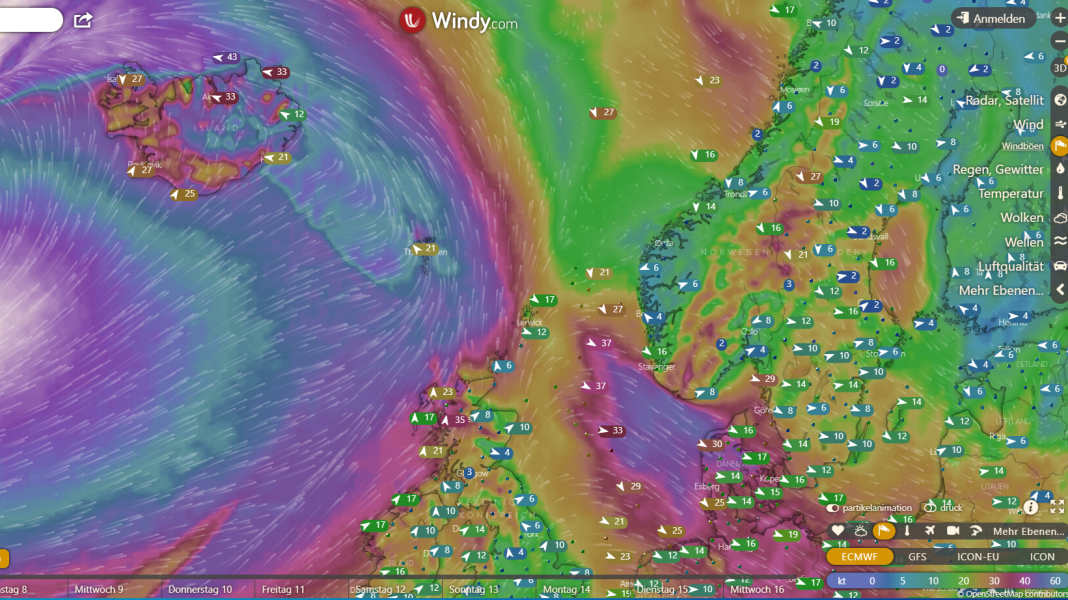 Meteorology: Weather bomb off Iceland