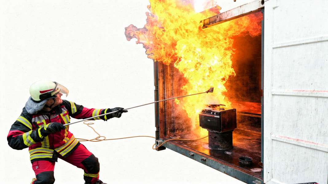 Fire on board: It’s a disaster if the galley catches fire!