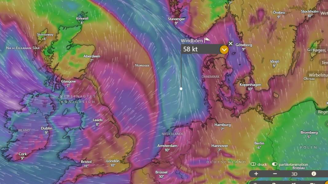 Formazione di tempeste: condizioni di tempesta che dureranno diversi giorni nel Mare del Nord e nel Mar Baltico