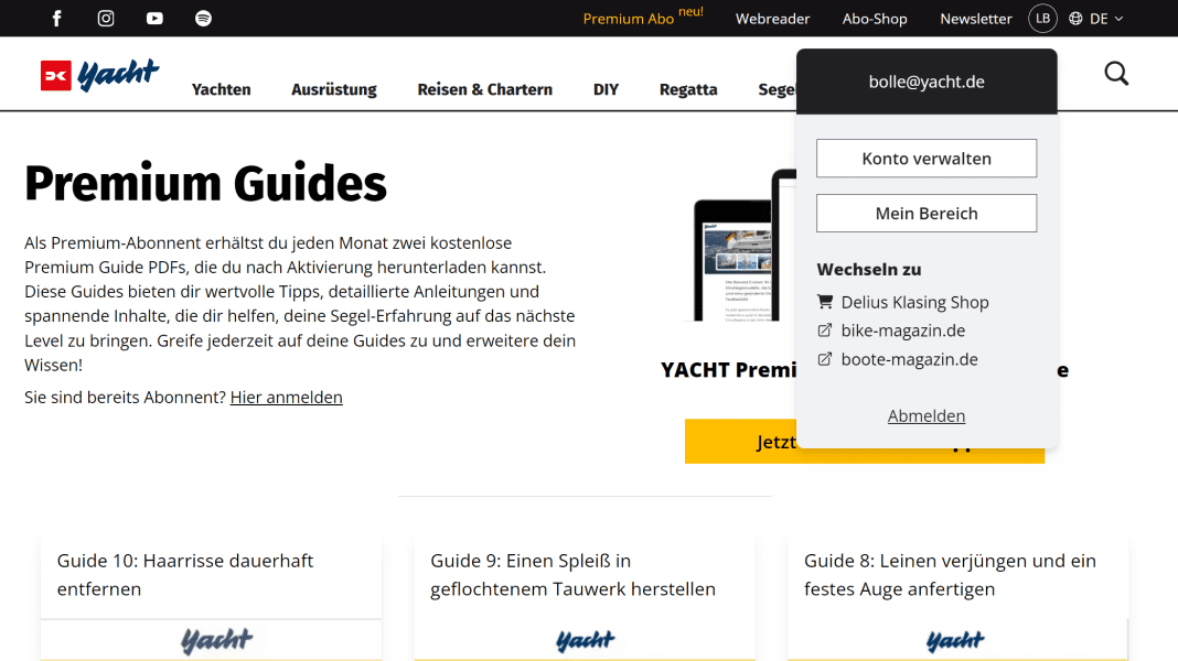 Premium-Abo: Die YACHT erweitert ihr digitales Angebot