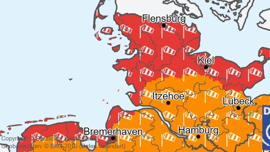 Unwetter: Achtung, Orkanböen über Nord- und Ostsee!