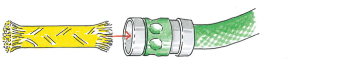 Hose tips with hoses