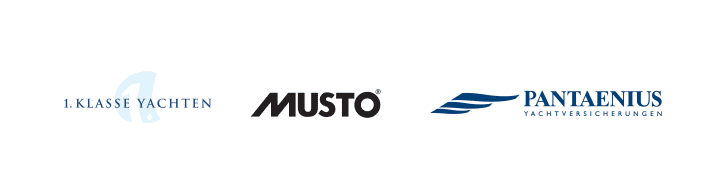 Avec nous à bord ! Photo : nos partenaires 1ère classe yachts, Musto, Pantaenius Yachtversicherungen et FischerPanda