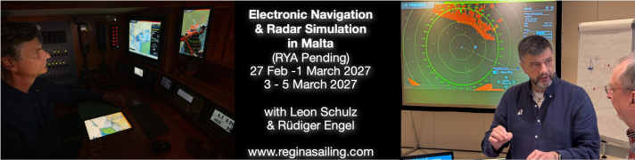Simulation de navigation électronique et de radar à Malte