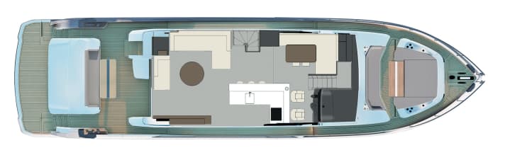 Main deck: Guests entertain the captain from the dining area. The bar counter in the galley forms the centre of the saloon | Image: BEX
