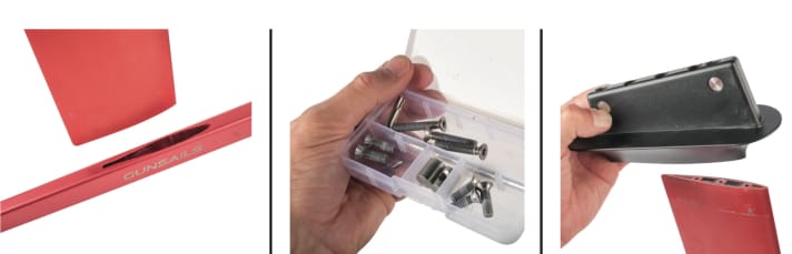 Gunsails Hy-Foil Free 1050: Solid connections and well-sorted screws.