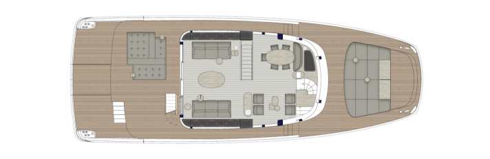 Cooking option: The only layout alternative here is the galley. Then there is an additional cabin with its own access.