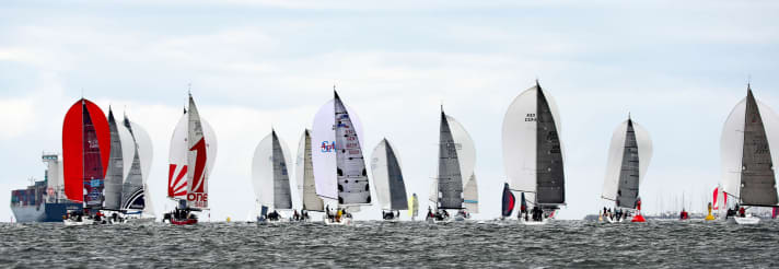   At the start of the 122nd Kiel Week there was plenty of sailing on all the courses - here is a scene from the Welcom Race