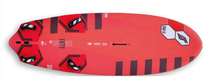 The board for foil and fin. The Fifty represents the latest class of "all-rounders".