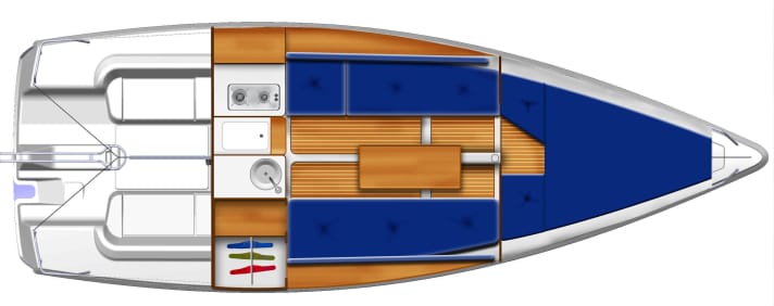  Standard layout with four bunks