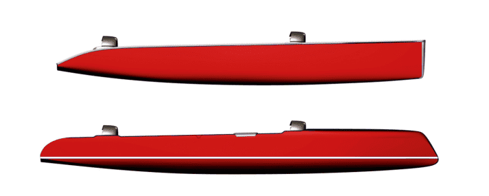 Der neue Schwimmer wurde deutlich länger, die Vordersteven als Wavepiercer verbessern das Rauwasser-Verhalten spürbar