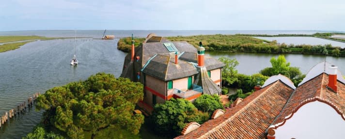   Remote anchorage at the Casone di Zappa in the Venice lagoon