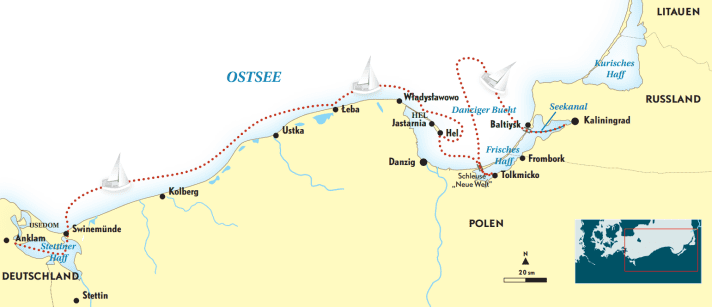 Martin Schubert's trip - including a diversion to get outside the 12-mile zone