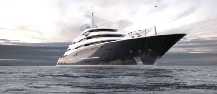 Seven decks: Andrea Vallicelli drew the harmonious lines of the voluminous displacer. | s.