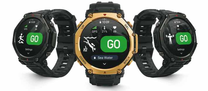 Sie kann auch die Zeit anzeigen, die Amazfit T-Rex 3 Pro - aber damit wäre die Smartwatch der neuesten Generation deutliche unterfordert.