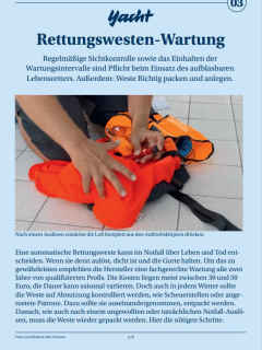 Seemannschaft 3: Rettungswesten - Wartung