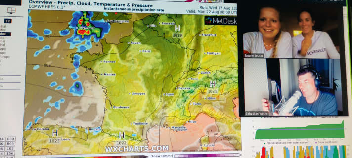 Routing en ligne et briefing météo pour la Solitaire du Figa ro avec Susann Beucke avant sa participation