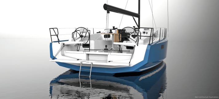   Plywood underneath, GRP on top: the new flagship from RM in France
