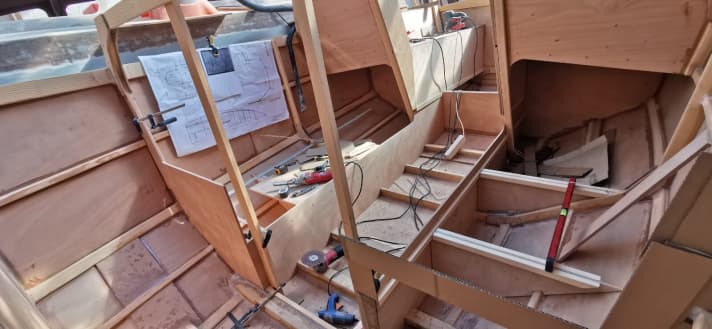   He has already arrived at the interior fittings