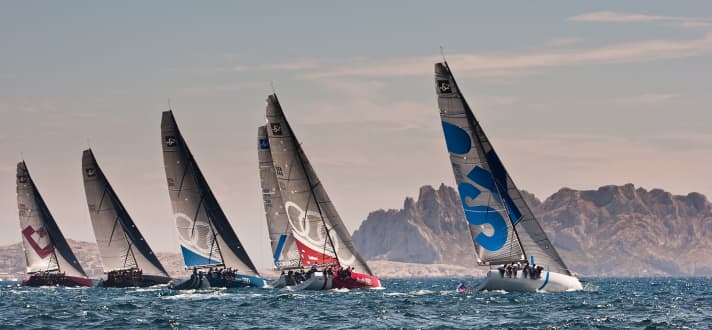   Well-known racing series regularly organise regattas off Marseille: like the 52 Super Series here