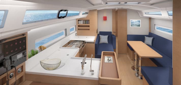  Sun Odyssey 410: New layout with a day berth in the centre - exciting and a real innovation
