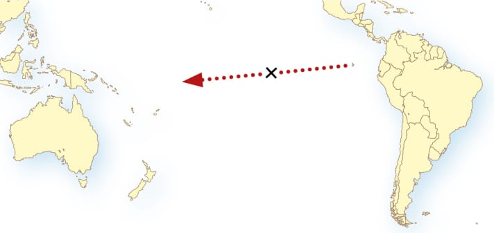   The couple sailed almost 3,000 nautical miles from Galapagos to Hiva Oa, more than half of them under emergency rigging