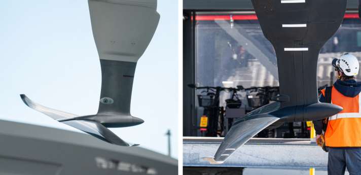 Very similar in basic shape: The foils of American Magic (left) and Alinghi (right) in direct comparison, representative of all hydrofoils in the current edition. At the 36th America's Cup, the differences were even greater