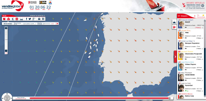   Le classement de la course à 9h00 aujourd'hui
