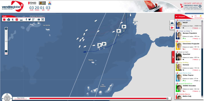   Le point sur la course ce matin à 9h