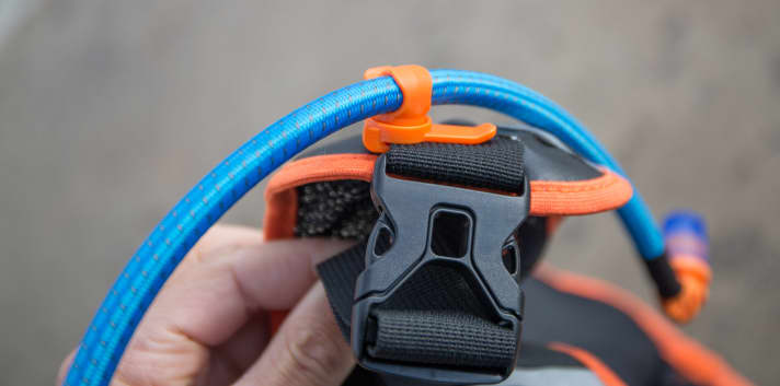 The magnetic holder is clamped to the belt...