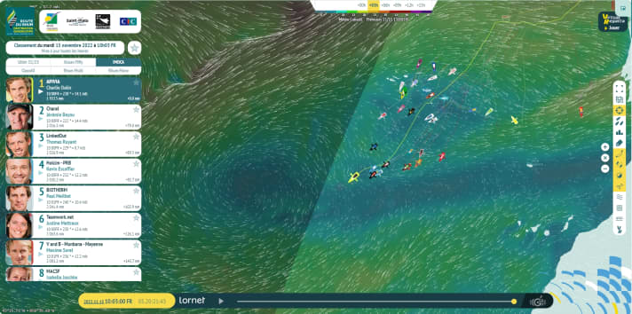 Der Stand des Rennens bei den Imocas heute Mittag | RDR 2022
