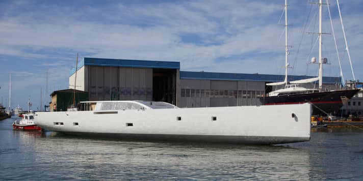 Under construction in Viareggio: two 42-metre aluminium units from the new E-Volution series. Perini is welding two more sailing yachts from the E-Volution line (47m, 42m, on spec) at its Turkish site in Tuzla. | ).