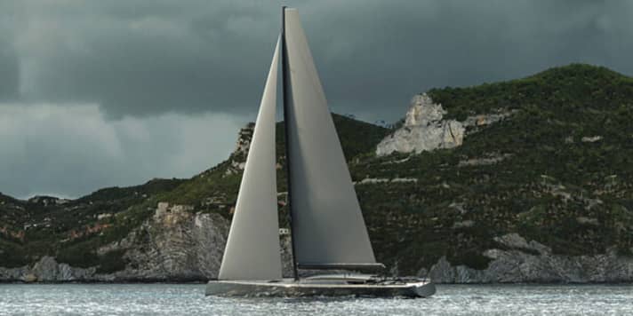Sailing vision: The 56-metre slip will have 1166 square metres of sail area on the wind.