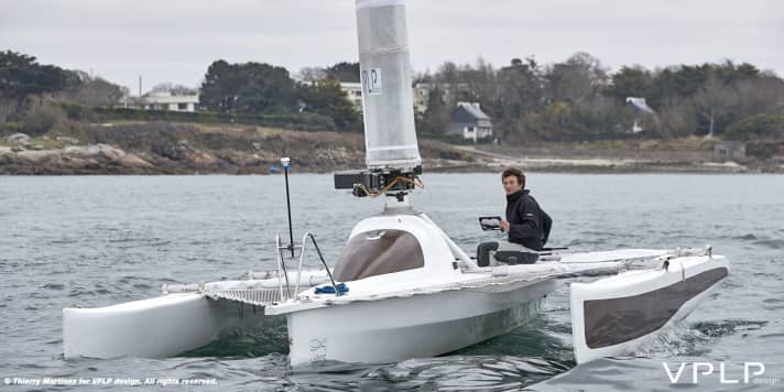   Il veicolo di prova è un trimarano di otto metri. Il sistema sarà utilizzato su grandi navi da carico e su yacht a vela.