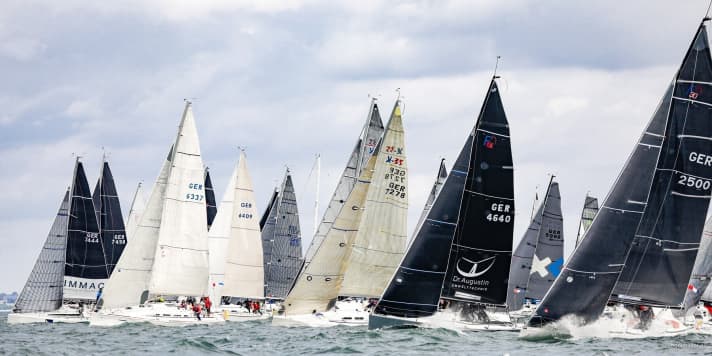   The IDM fleet in action on the Baltic Sea