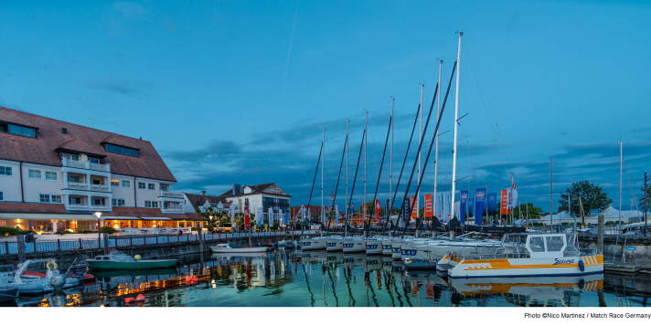   Le lac est actuellement calme, même à Langenargen. Le 23e Match Race Germany a été reporté en septembre.