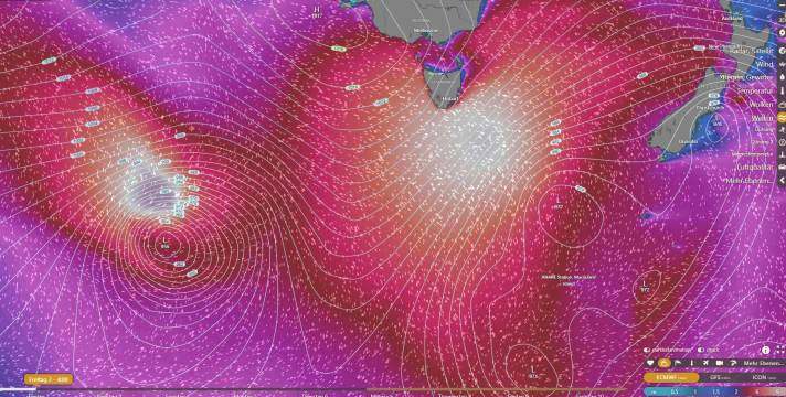 Depressione temporalesca esplosiva: previsioni di mareggiate per questo pomeriggio | Mappa: Windy.com