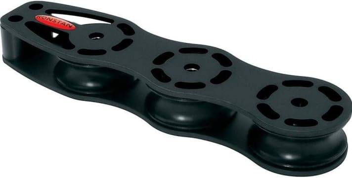 Ronstan starts with a disc diameter of 40 millimetres. The deflectors are mounted on plain bearings and can be stacked