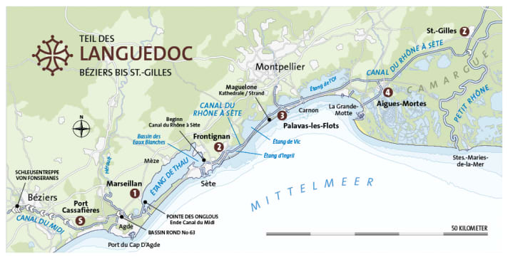 Karte mit Törnetappen | Karte: Christian Tiedt
