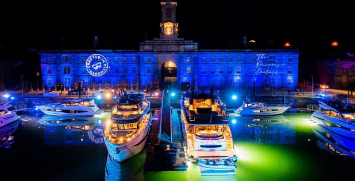 Princess präsentierte acht Yachten in der Royal William Yard Marina von Plymouth. | h.