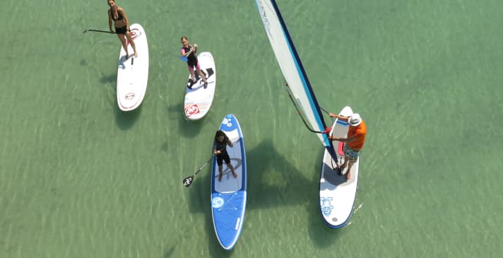 SUP-Tour, Fitnesstraining, Kinderbespaßung, Windsurfunterricht – diese Boards eignen sich für nahezu alles.